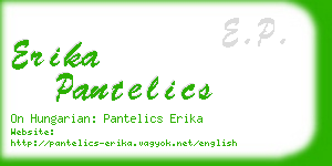 erika pantelics business card
